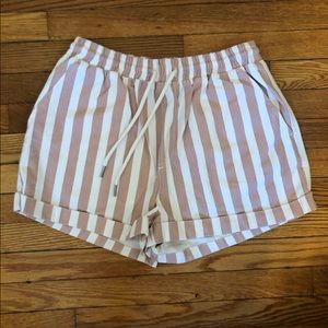 Pink and white striped shorts from Forever 21 (size M)